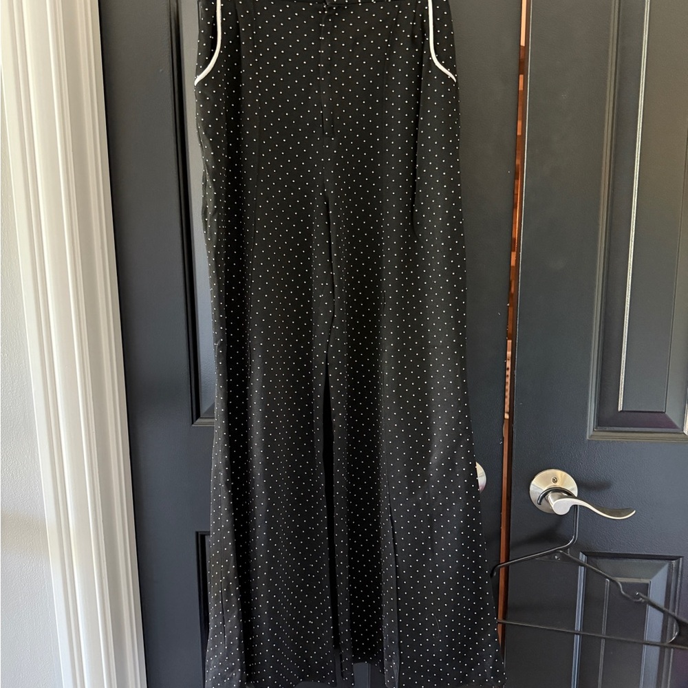 Vintage Black Polka Dot Women's slacks